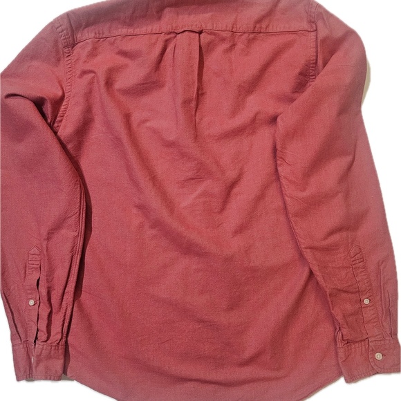 J Crew Oxford Shirt Mens Medium Red Slim Fit Button Down Long Sleeve Cotton - Picture 2 of 6